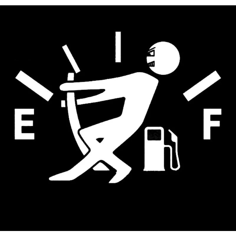 Creative Funny Car Pull Fuel Tank Pointer Reflective Vinyl Sticker