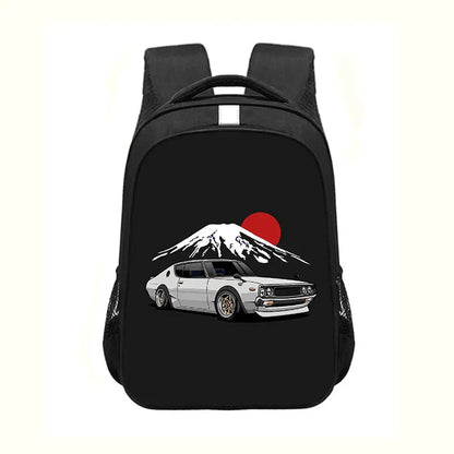 Japan JDM Racing Car Print Backpack