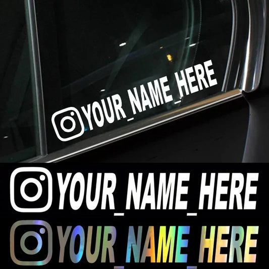 User Name Custom Personalized Instagram Vinyl Decals