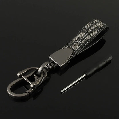 Luxury Metal Leather Car Keychain