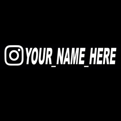 User Name Custom Personalized Instagram Vinyl Decals