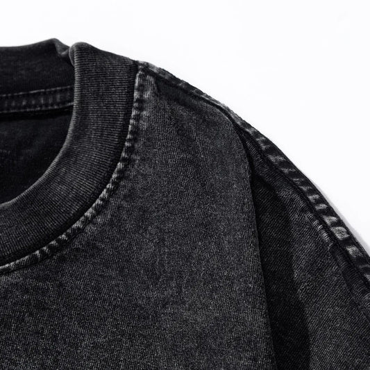 Summer Men Oversize Washed T-shirts 100% Cotton