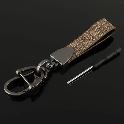 Luxury Metal Leather Car Keychain