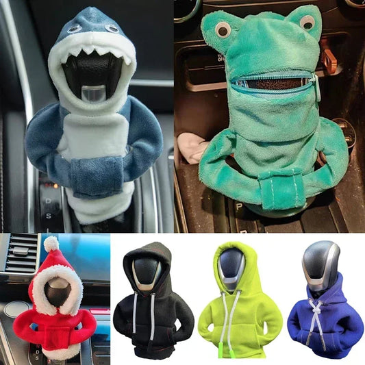 Fashion Hoodie Car Cute Cartoon Gear Shift Knob Cover