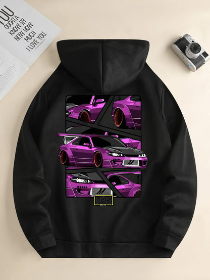 Men's n hoodie, casual daily drawstring hooded sweatshirt
