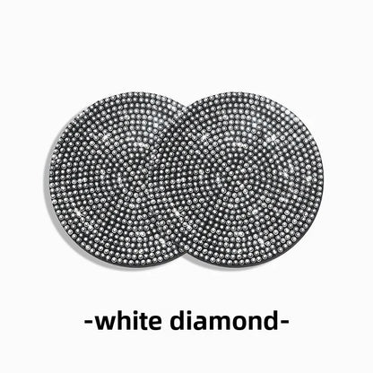 2Pcs Diamond Car Coaster