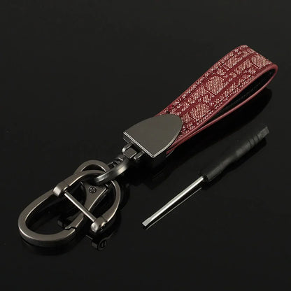 Luxury Metal Leather Car Keychain