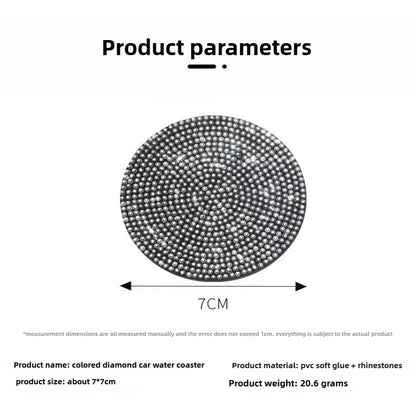2Pcs Diamond Car Coaster