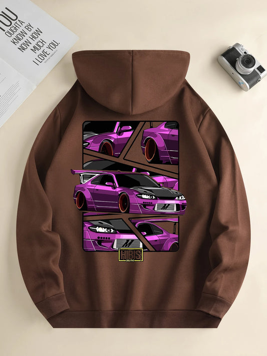 Men's n hoodie, casual daily drawstring hooded sweatshirt