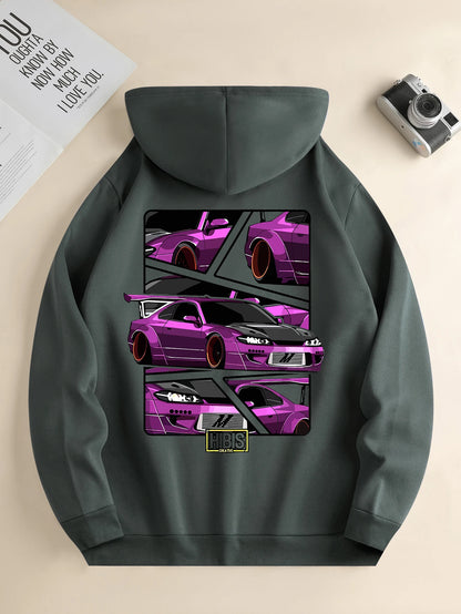 Men's n hoodie, casual daily drawstring hooded sweatshirt