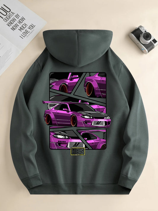 Men's n hoodie, casual daily drawstring hooded sweatshirt