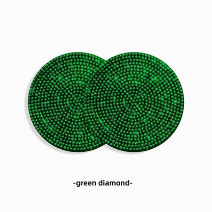 2Pcs Diamond Car Coaster
