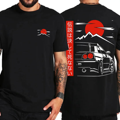 Japanese Style Car JDM Culture GTR R34 Racing T Shirts