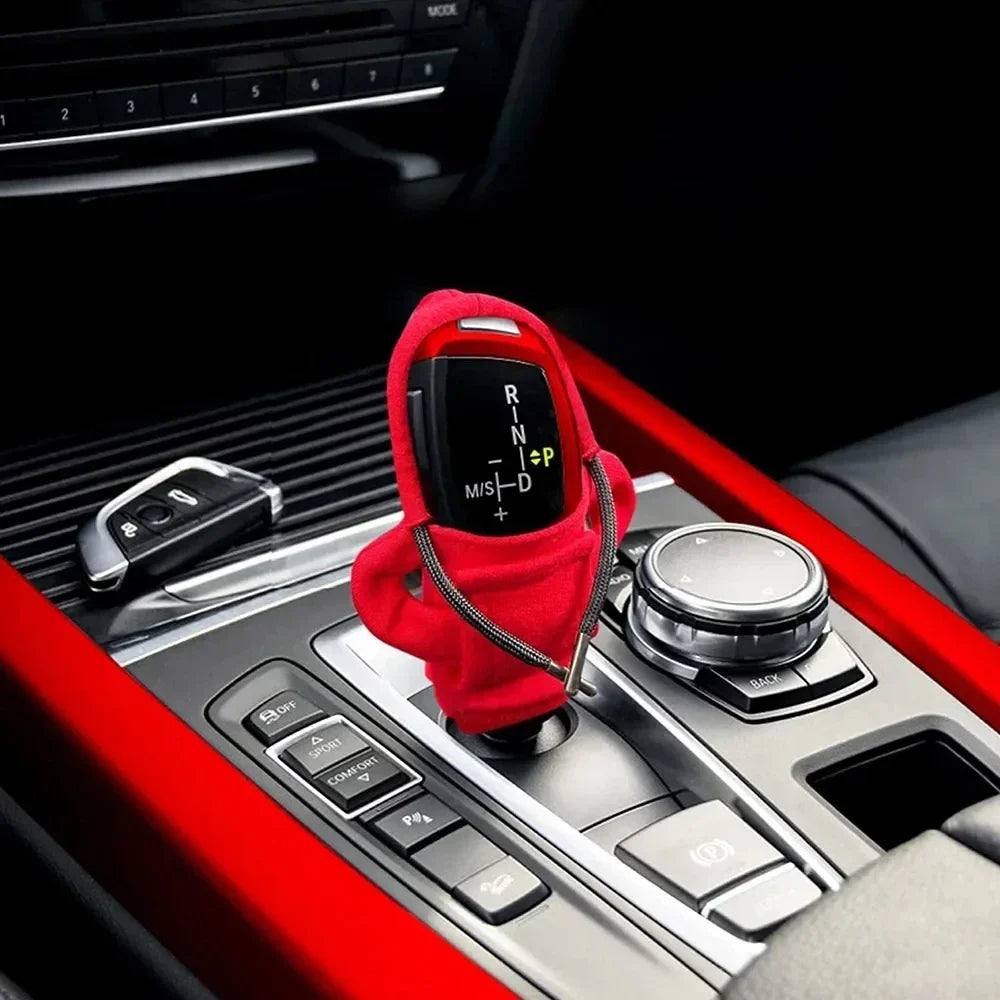 Fashion Hoodie Car Cute Cartoon Gear Shift Knob Cover