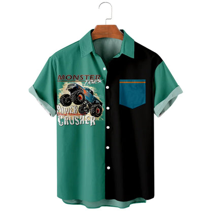 Men's Retro Racing Cars Hawaiian Shirts