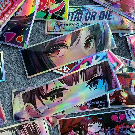 32PCS Binary Modification JDM Anime Waterproof Sticker