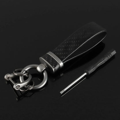 Luxury Metal Leather Car Keychain