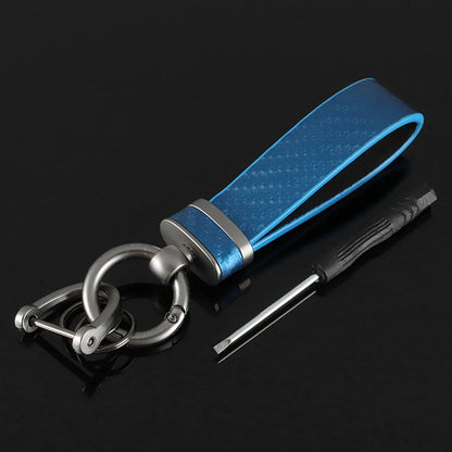 Luxury Metal Leather Car Keychain