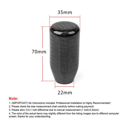 JDM Style Carbon Fiber Manual Gear Shift Knob