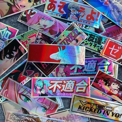 32PCS Binary Modification JDM Anime Waterproof Sticker