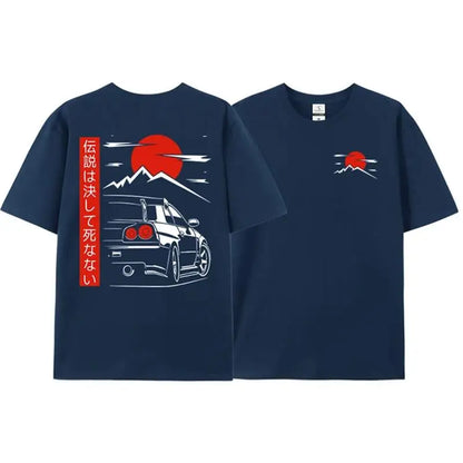 Japanese Style Car JDM Culture GTR R34 Racing T Shirts