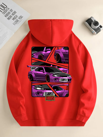 Men's n hoodie, casual daily drawstring hooded sweatshirt