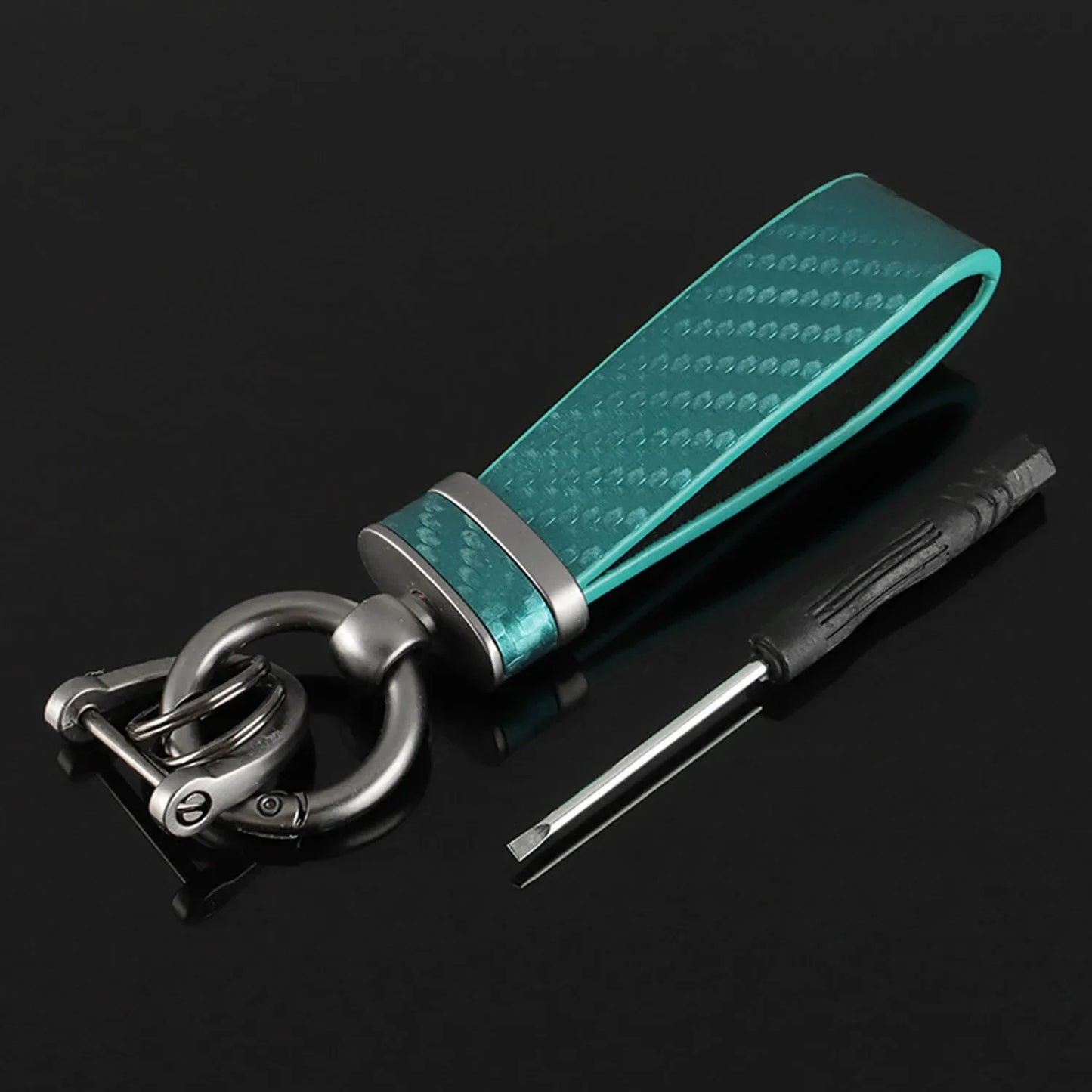 Luxury Metal Leather Car Keychain